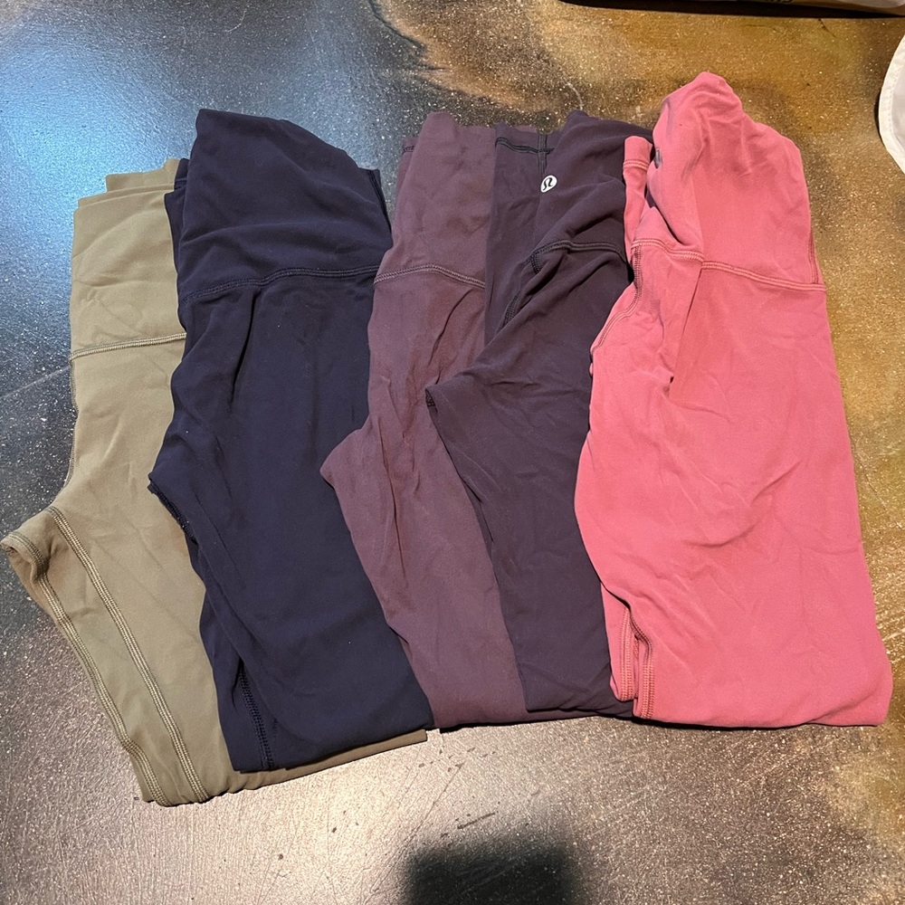Gently used LuluLemon align pants!!! All sold together and all size 4!!!!
